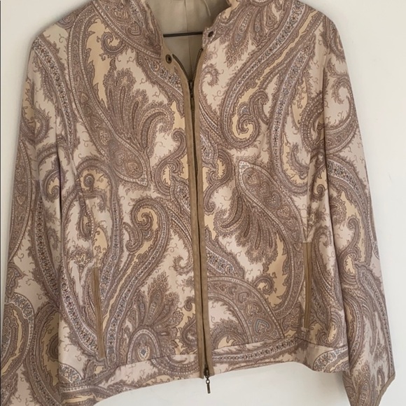 Jax Paisley full zip Moto jacket, size 14 - Picture 13 of 16